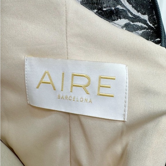 AIRE mother of bride dress gray long-sleeved embroidered sequin slim dress - Picture 7 of 8